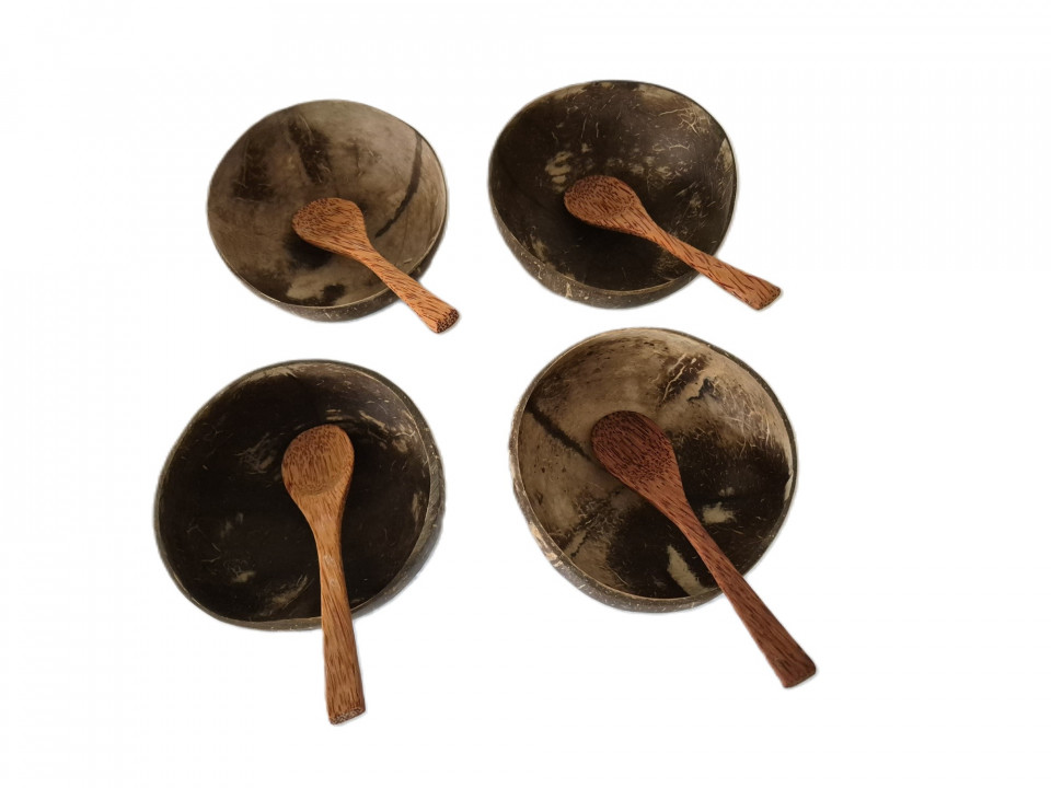 Coconut Bowls With Spoons-image not found